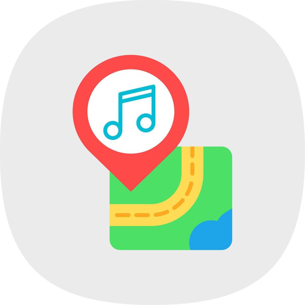 Concert Flat Curve Icon vector