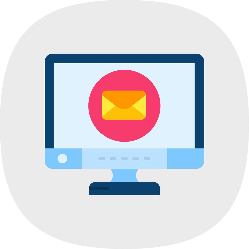 Email Flat Curve Icon vector