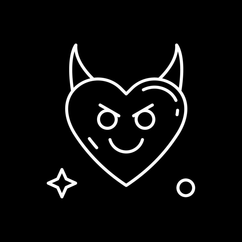 Demon Line Inverted Icon vector