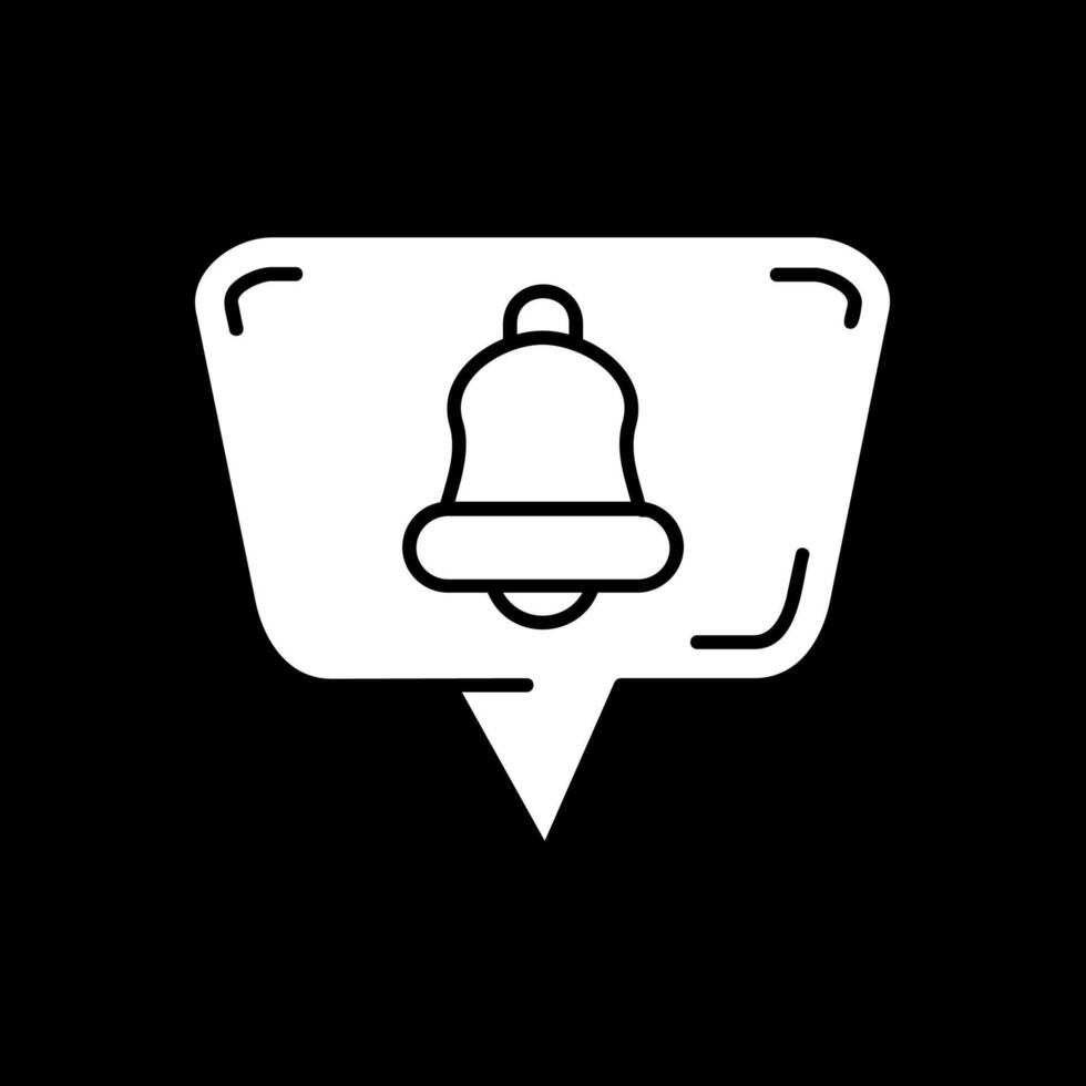 Bell Glyph Inverted Icon vector