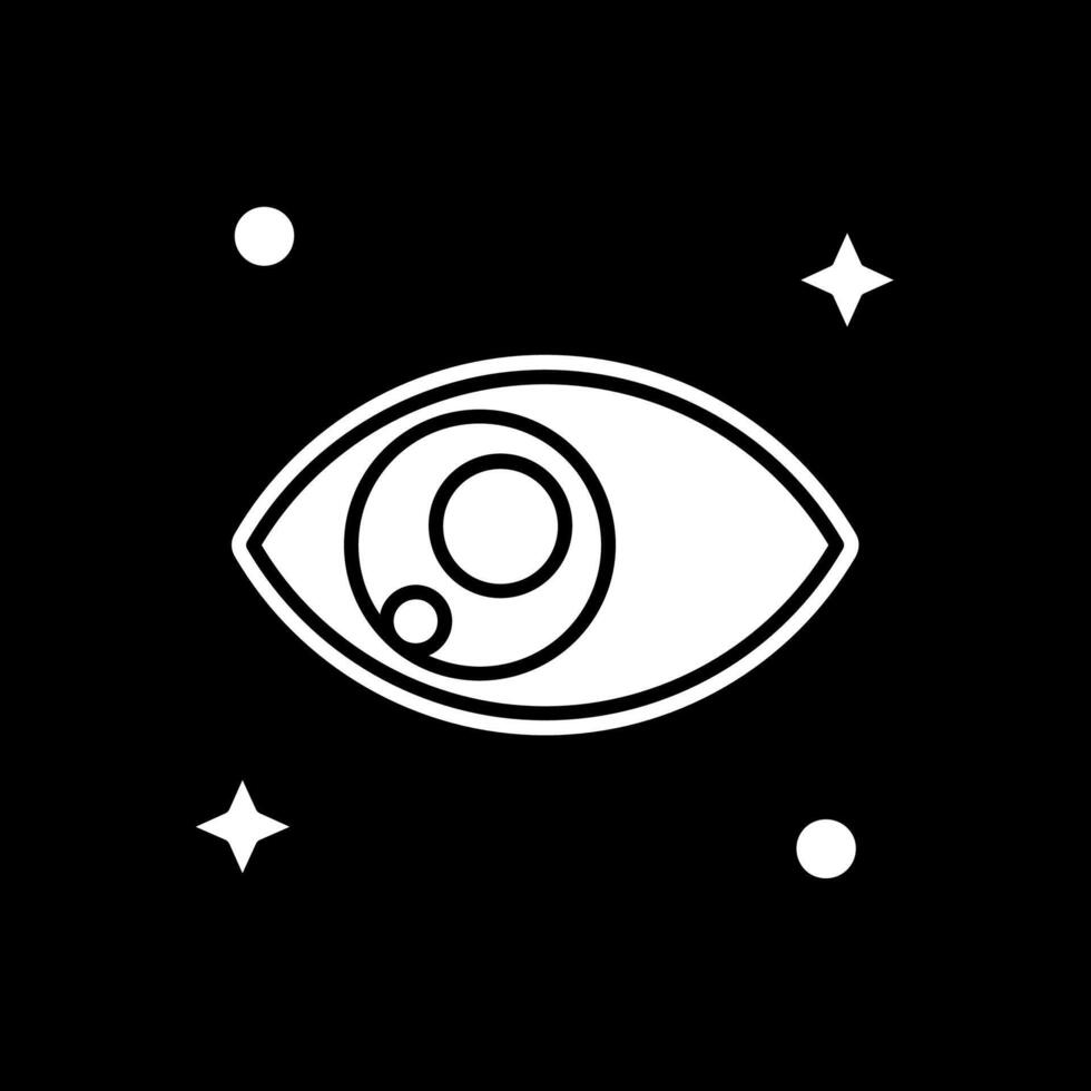 Eye Glyph Inverted Icon vector