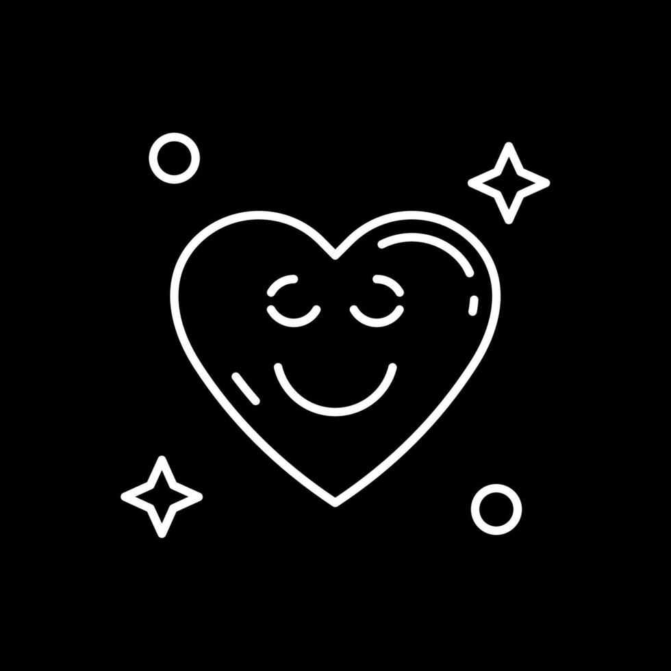 Relieved Line Inverted Icon vector