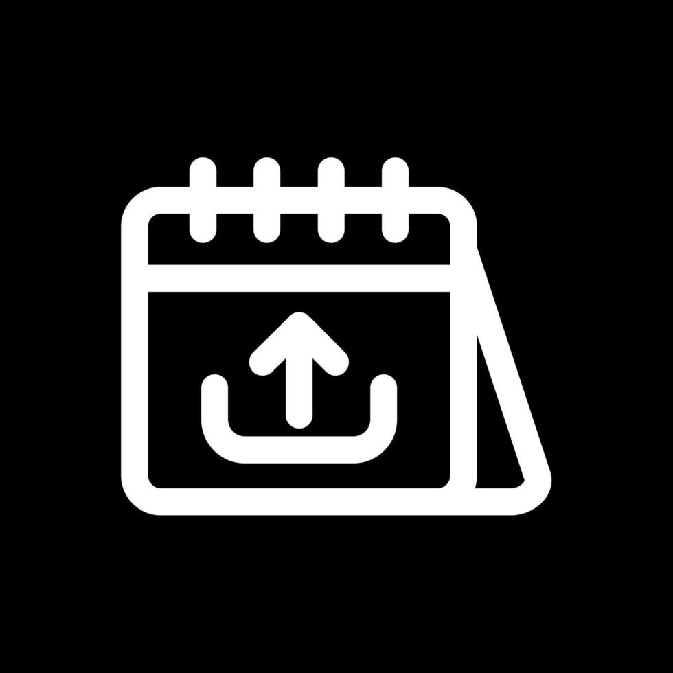 Upload Line Inverted Icon vector