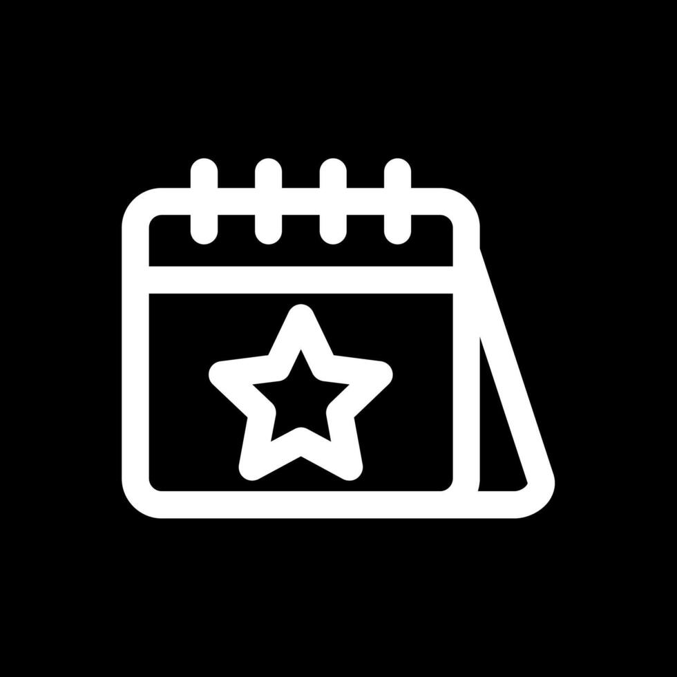 Calender Line Inverted Icon vector