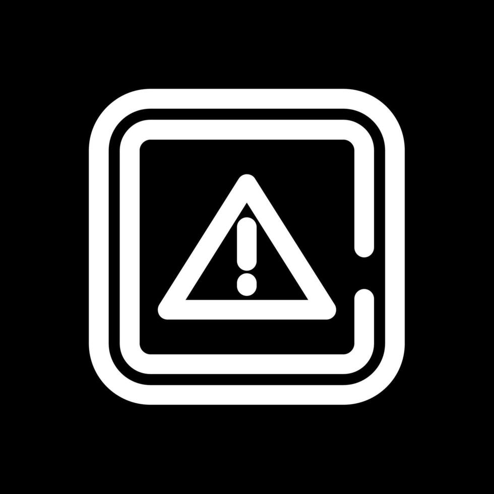 Alert Line Inverted Icon vector