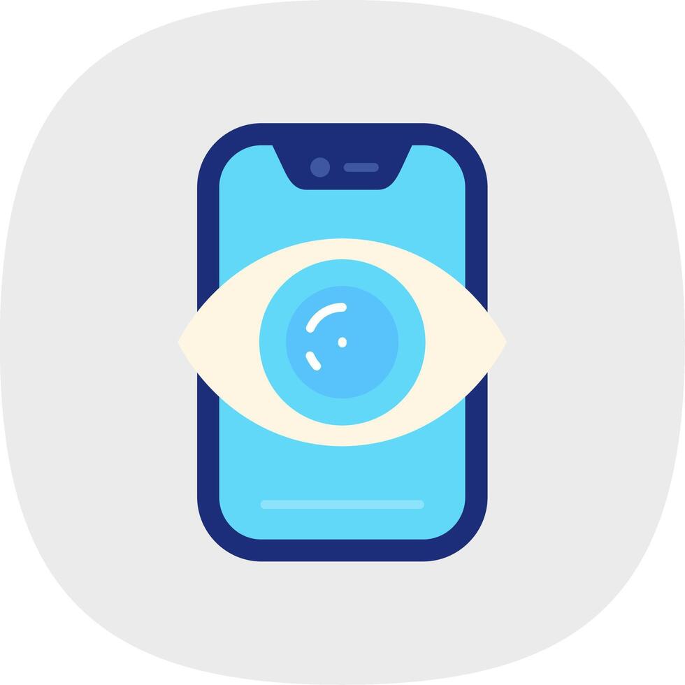 Vision Flat Curve Icon vector
