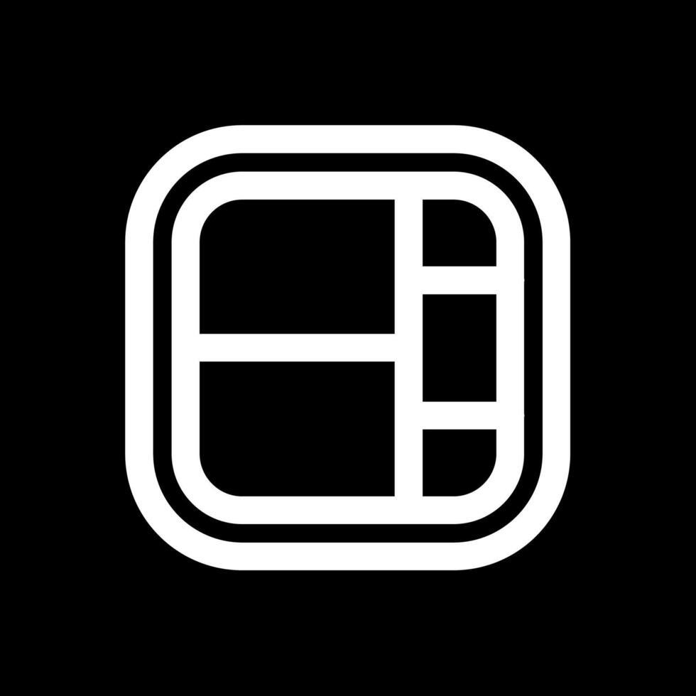 Layout Line Inverted Icon vector