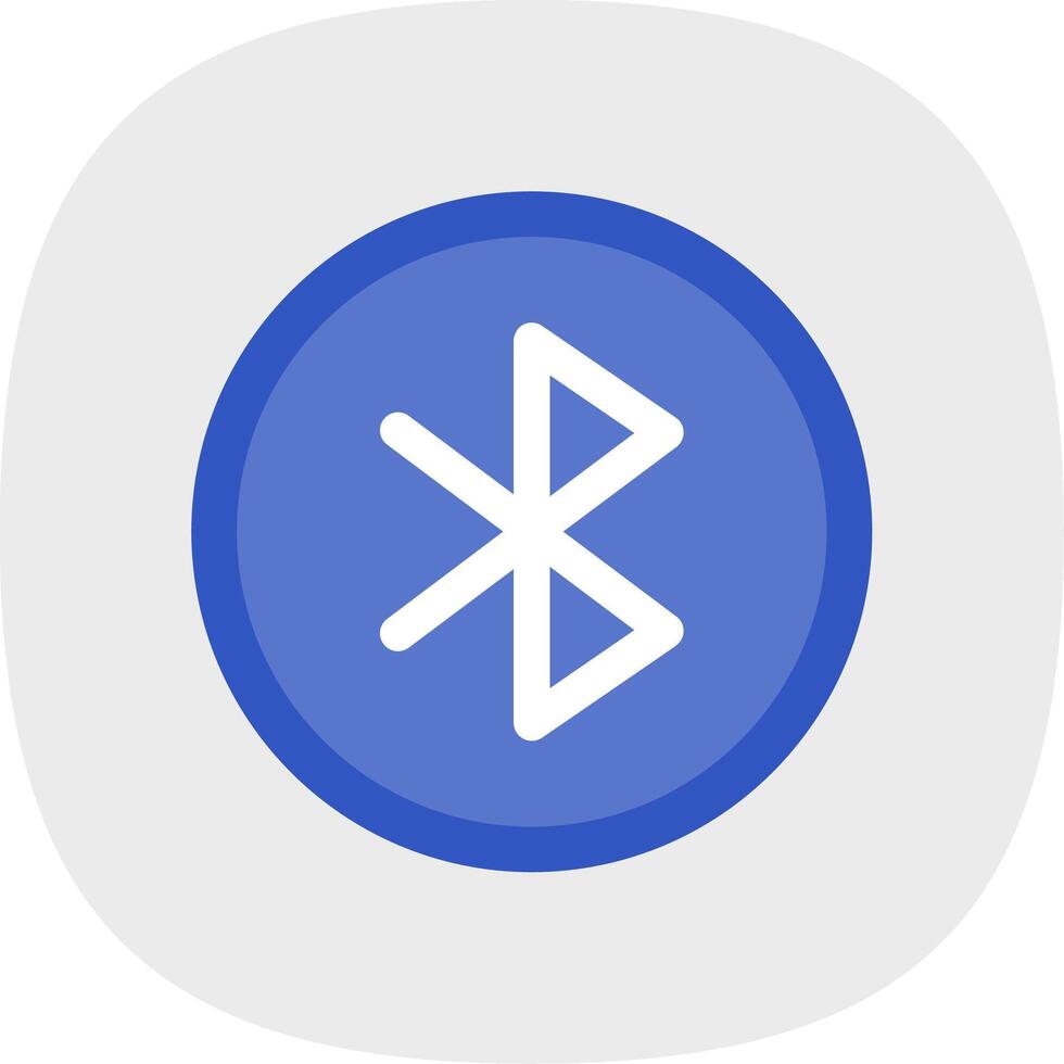 Bluetooth Flat Curve Icon vector