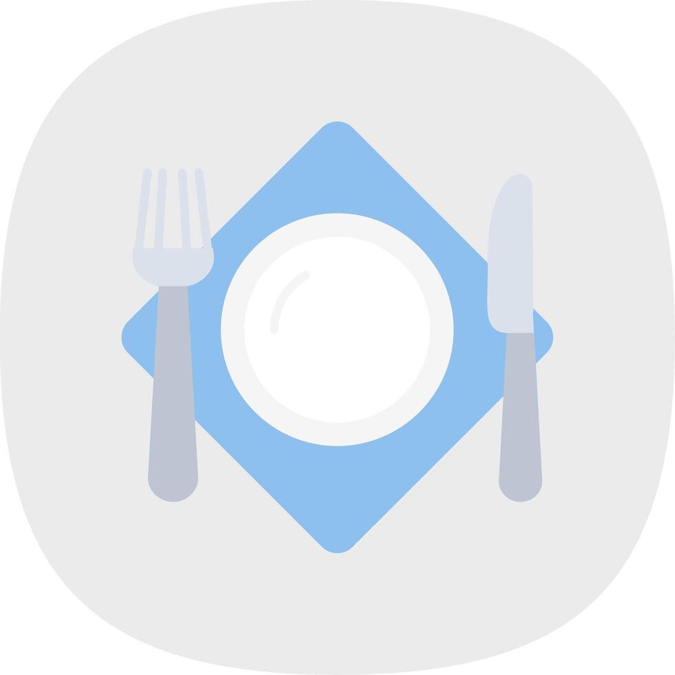 Cutlery Flat Curve Icon vector