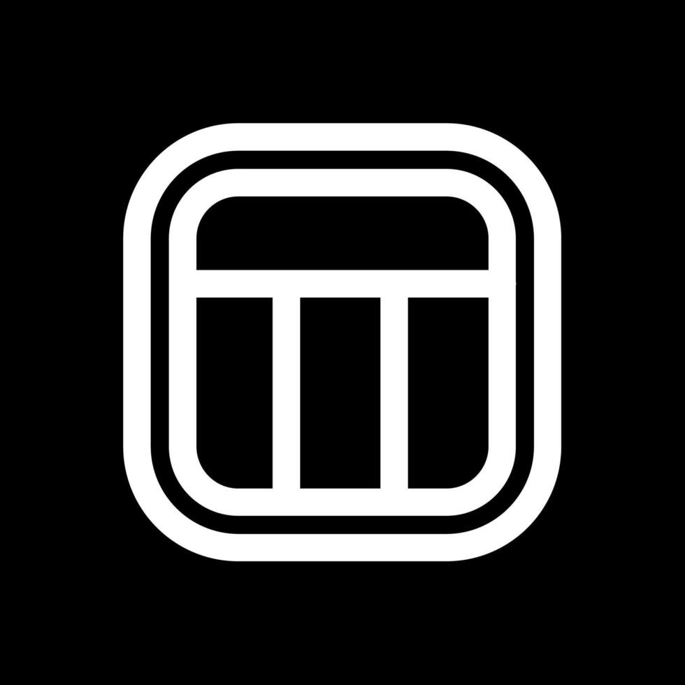 Layout Line Inverted Icon vector