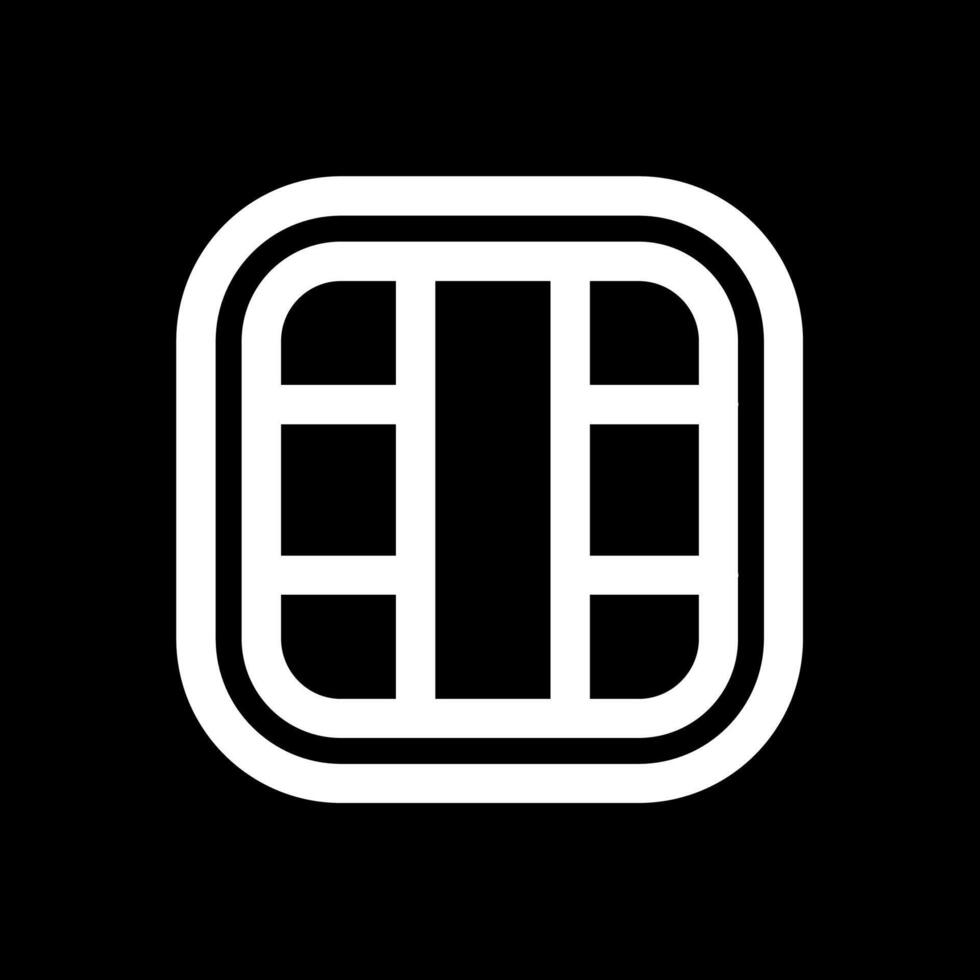 Layout Line Inverted Icon vector