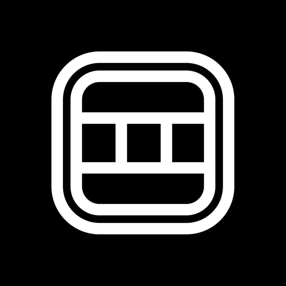 Layout Line Inverted Icon vector