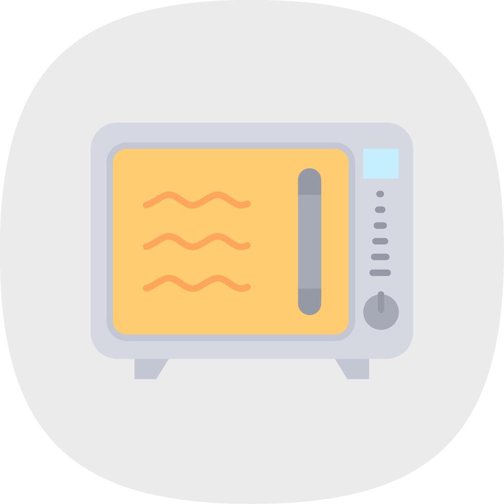 Oven Flat Curve Icon vector