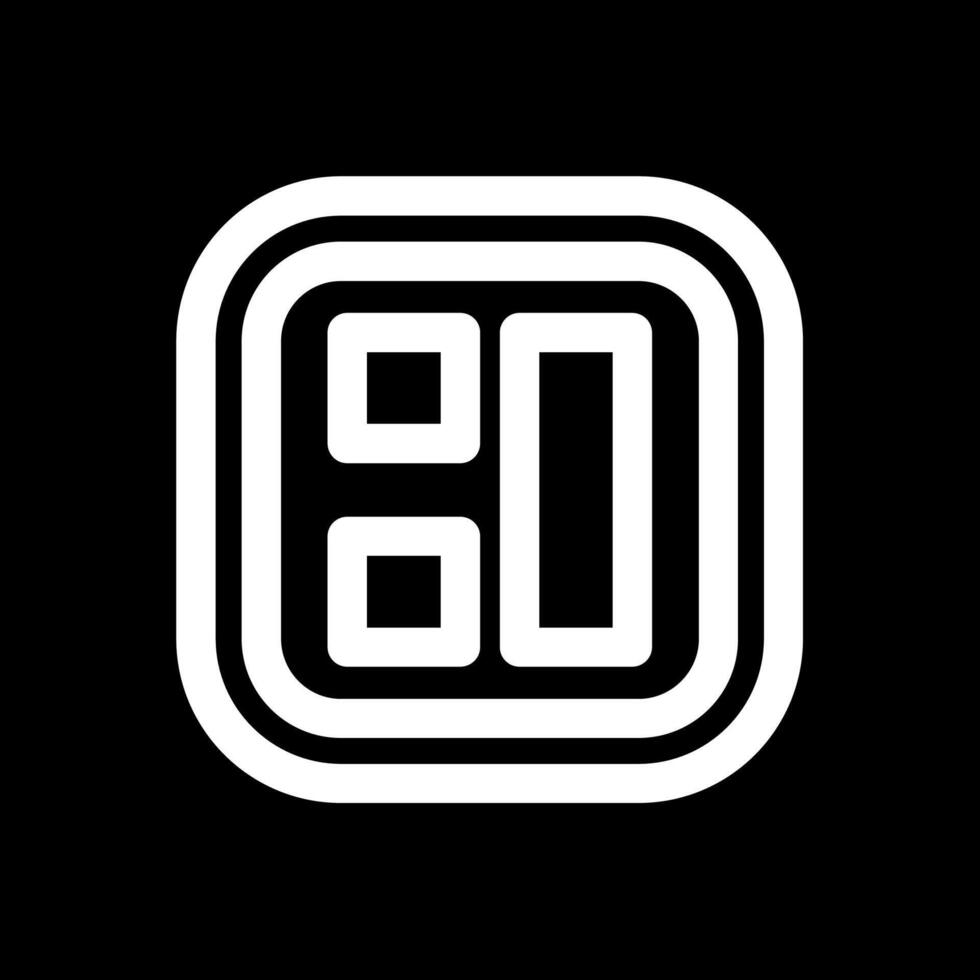 Layout Line Inverted Icon vector