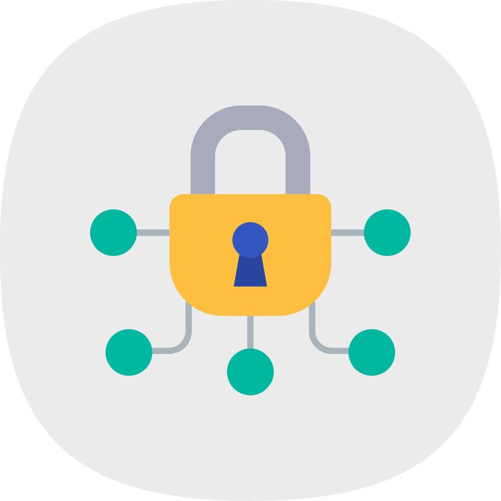 Safe Flat Curve Icon vector