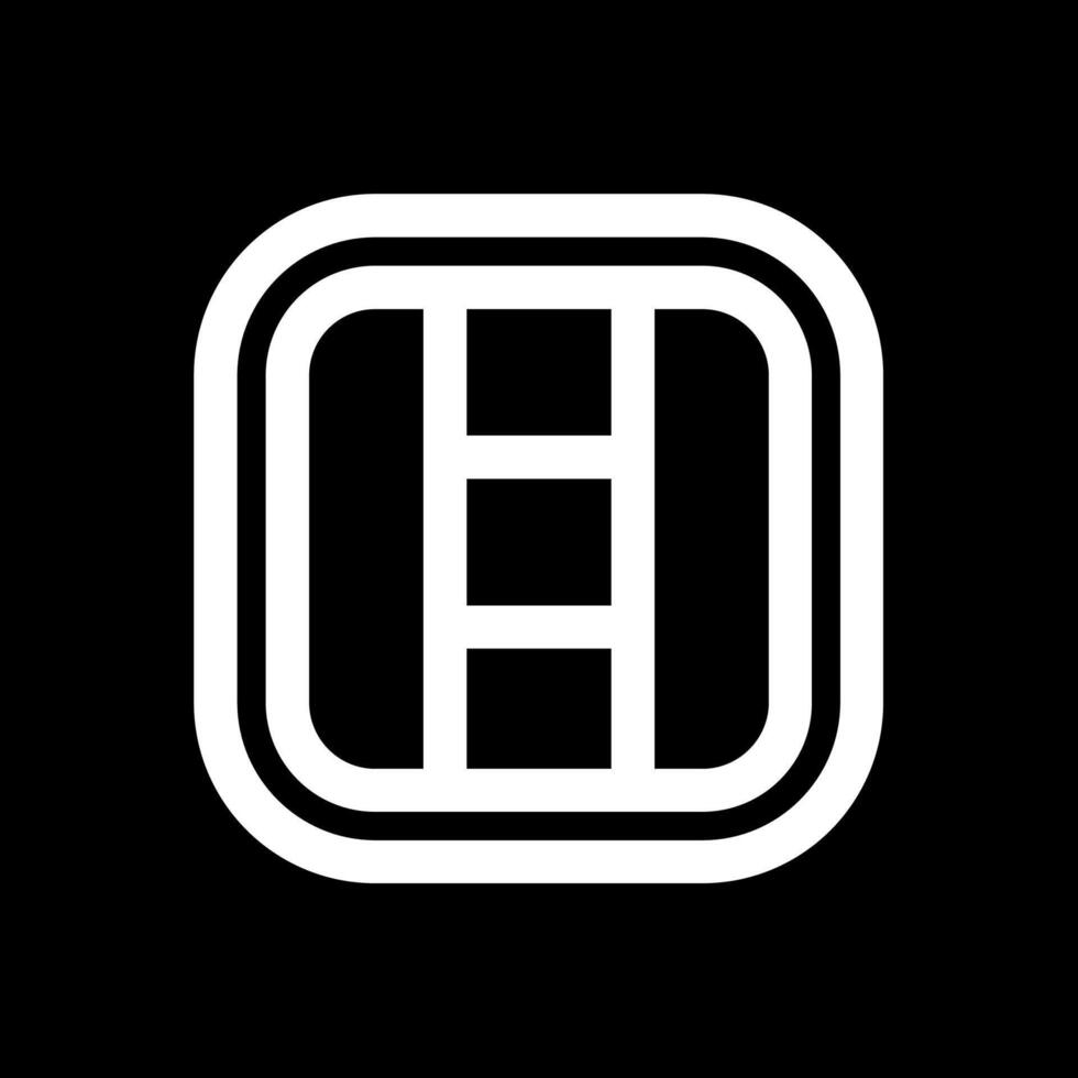 Layout Line Inverted Icon vector