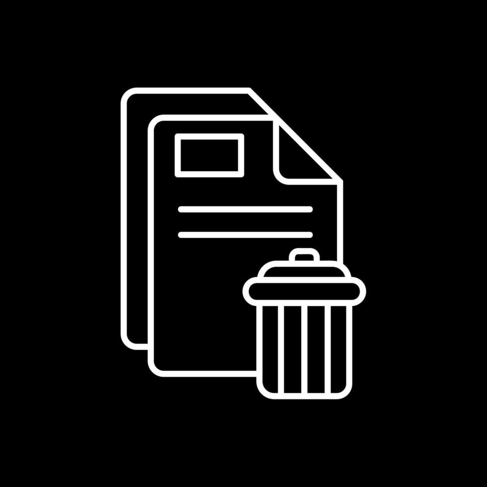 Delete Line Inverted Icon vector