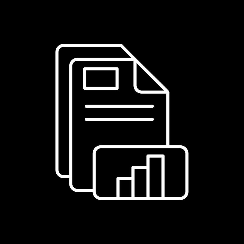 Chart Line Inverted Icon vector