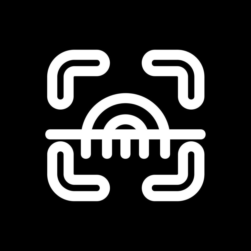Scanner Line Inverted Icon vector