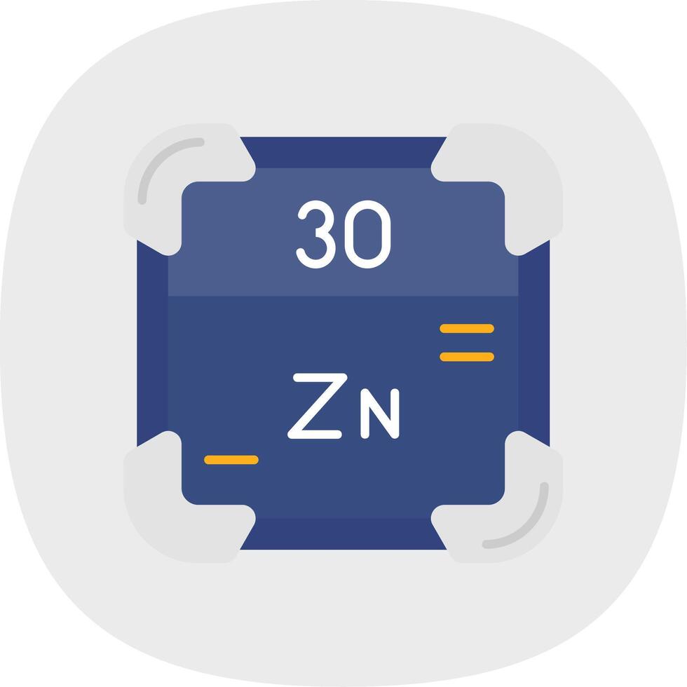 Zinc Flat Curve Icon vector