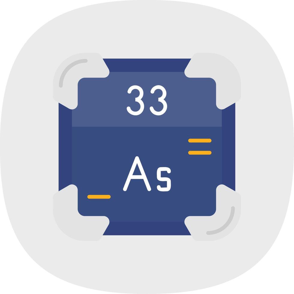 Arsenic Flat Curve Icon vector