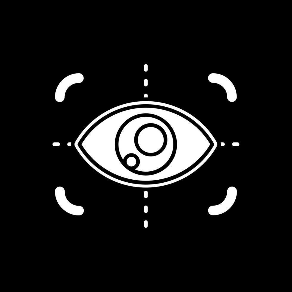 Focus Glyph Inverted Icon vector