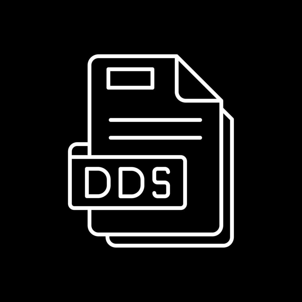 dds línea invertido icono vector