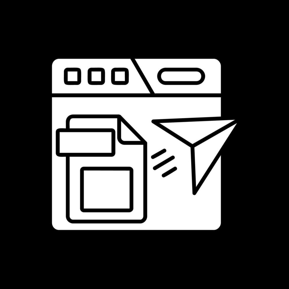 Publishing Glyph Inverted Icon vector