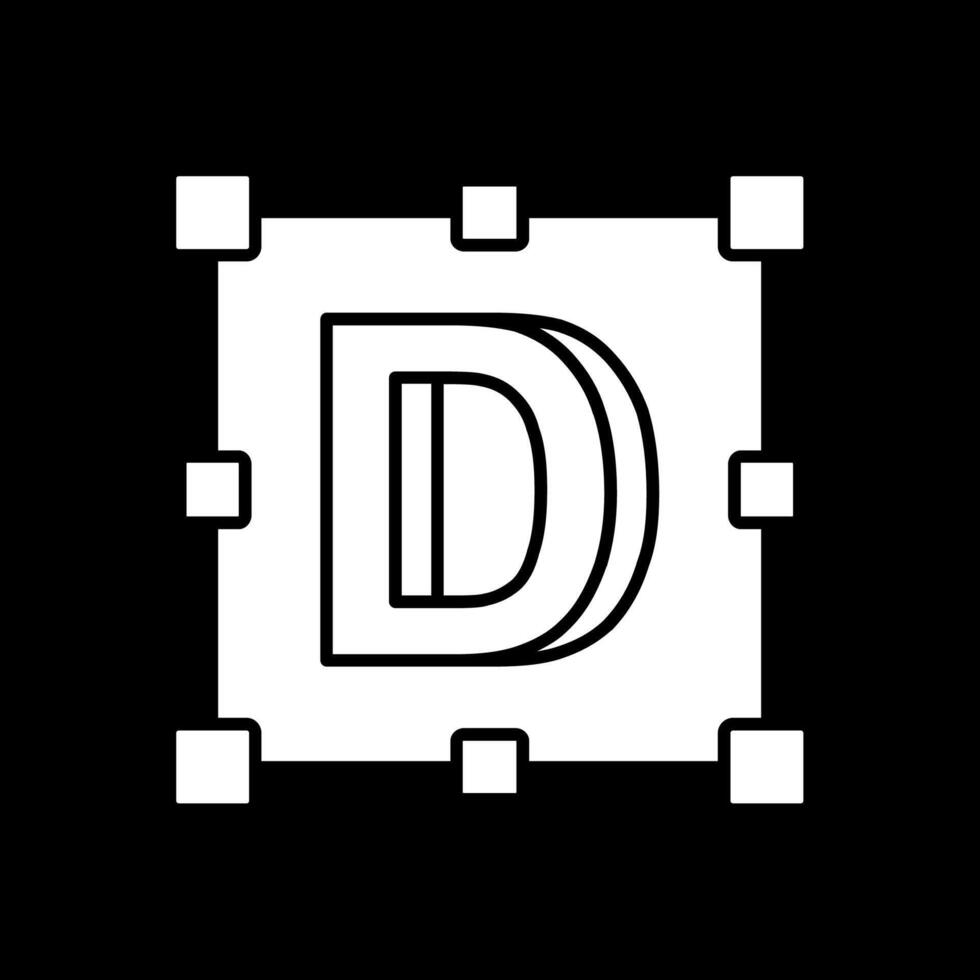 Logo Glyph Inverted Icon vector