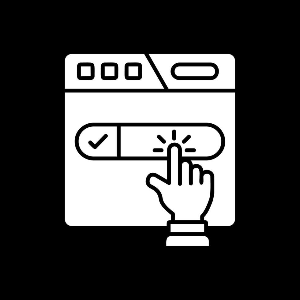 Subscribe Glyph Inverted Icon vector
