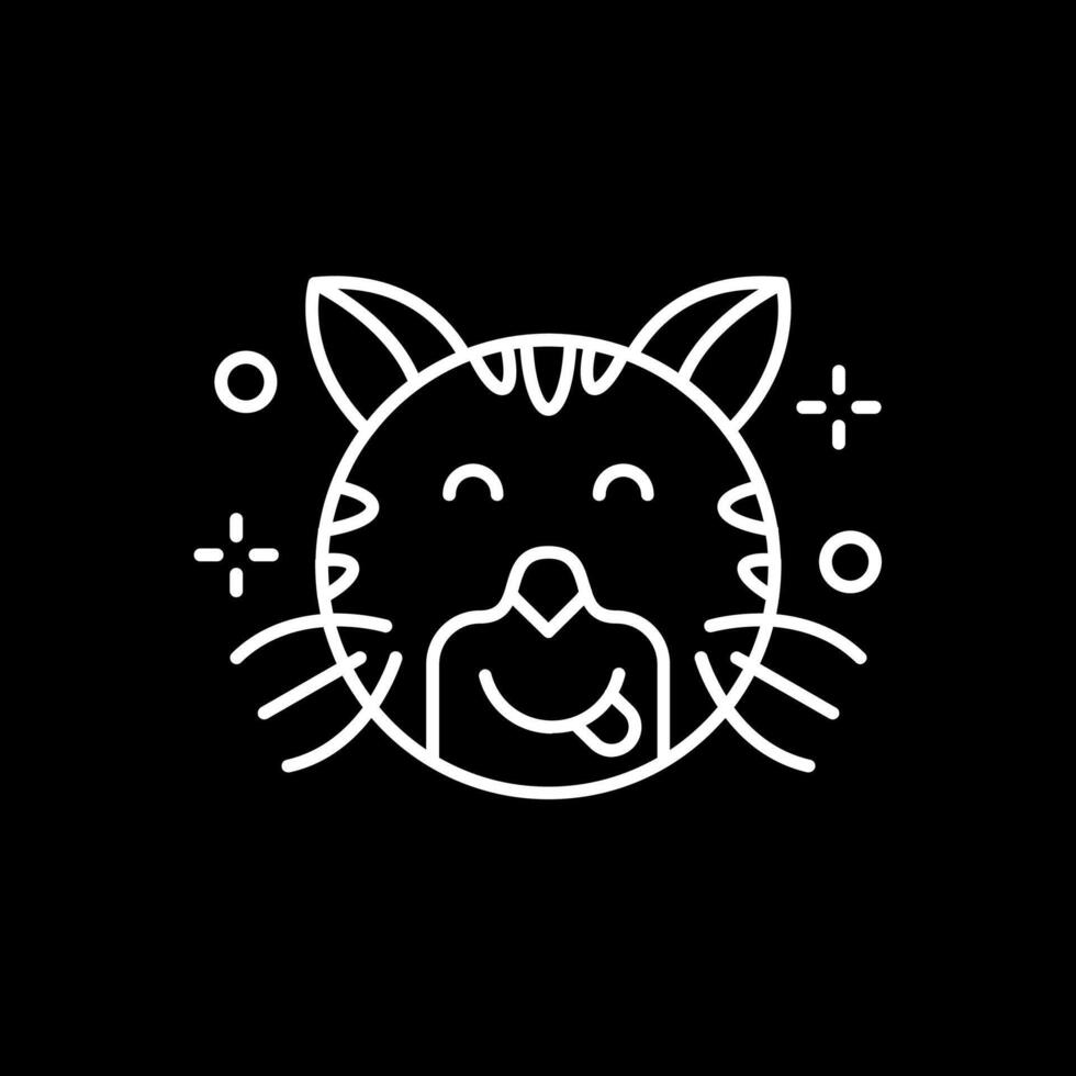 Tongue Line Inverted Icon vector