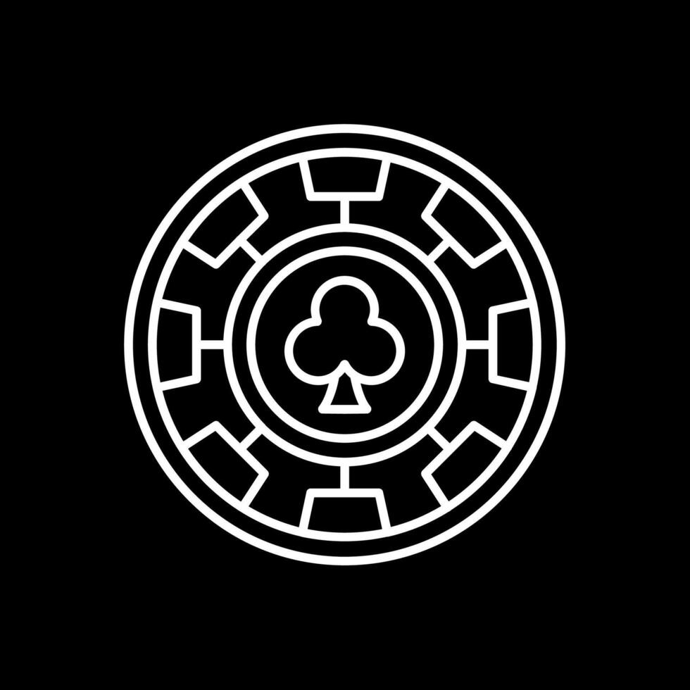 Chip Line Inverted Icon vector