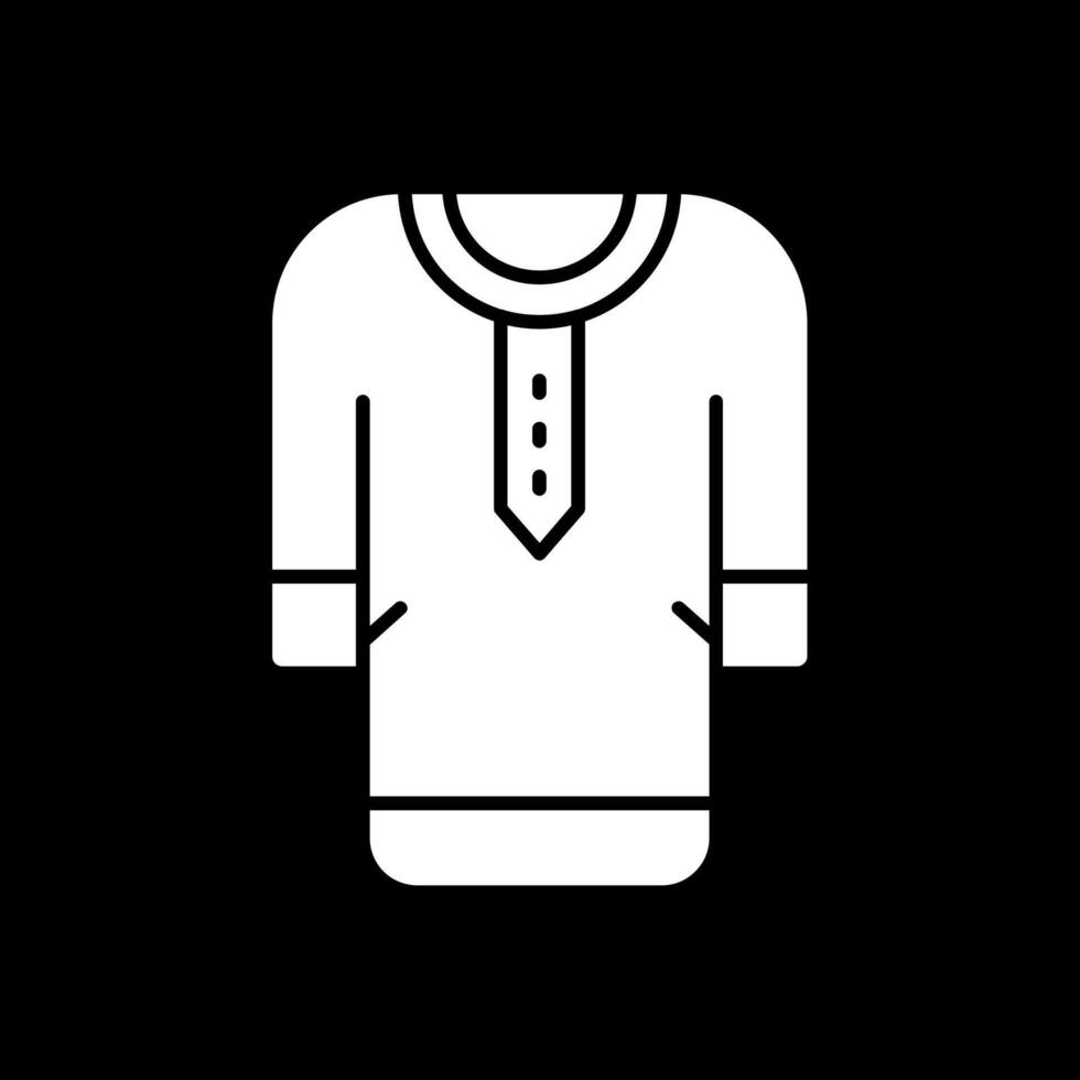 Clothes Glyph Inverted Icon vector