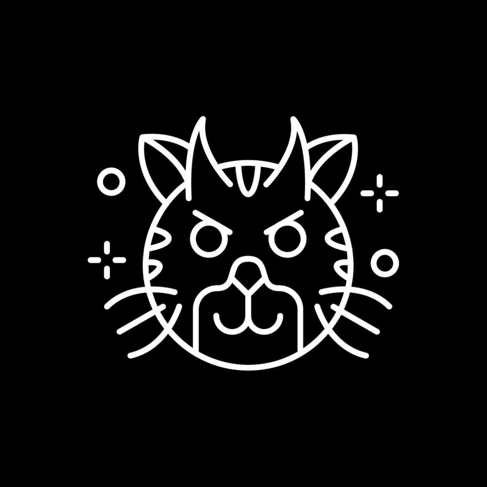 Demon Line Inverted Icon vector