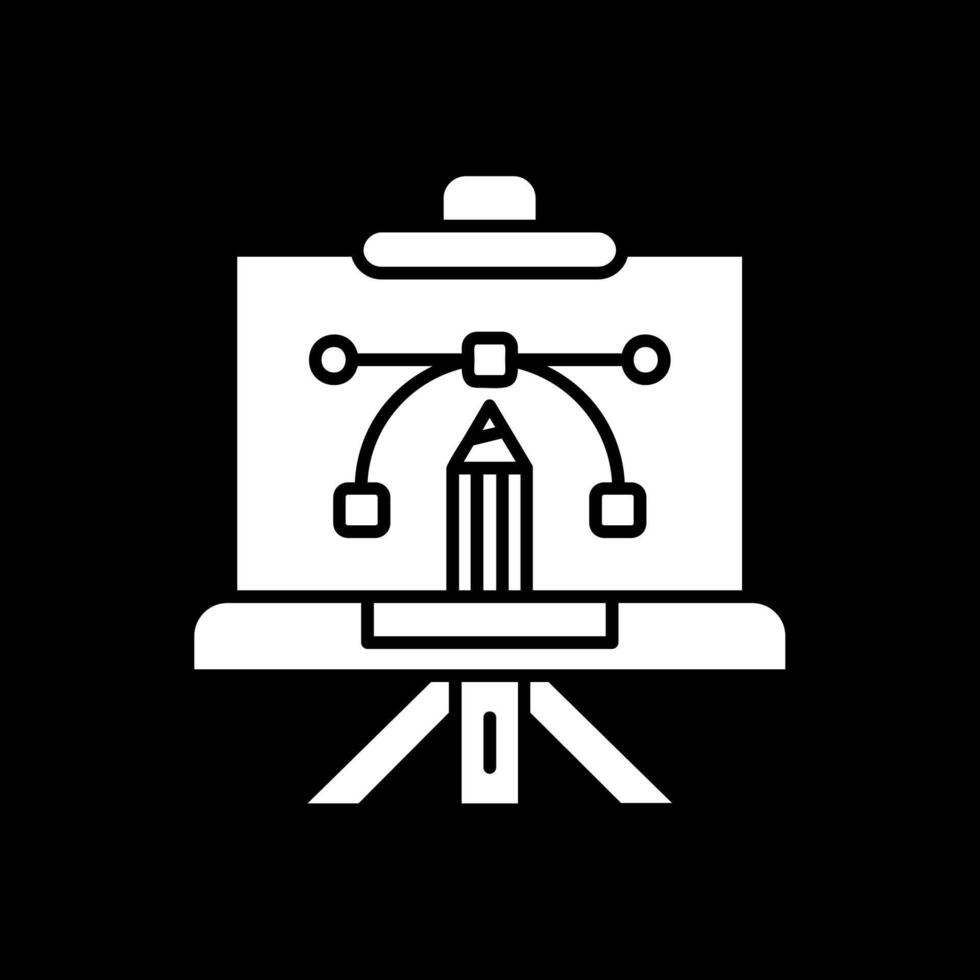 Canvas Glyph Inverted Icon vector