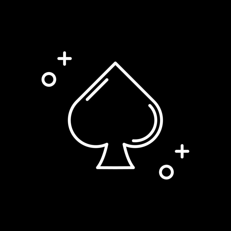 Spades Line Inverted Icon vector