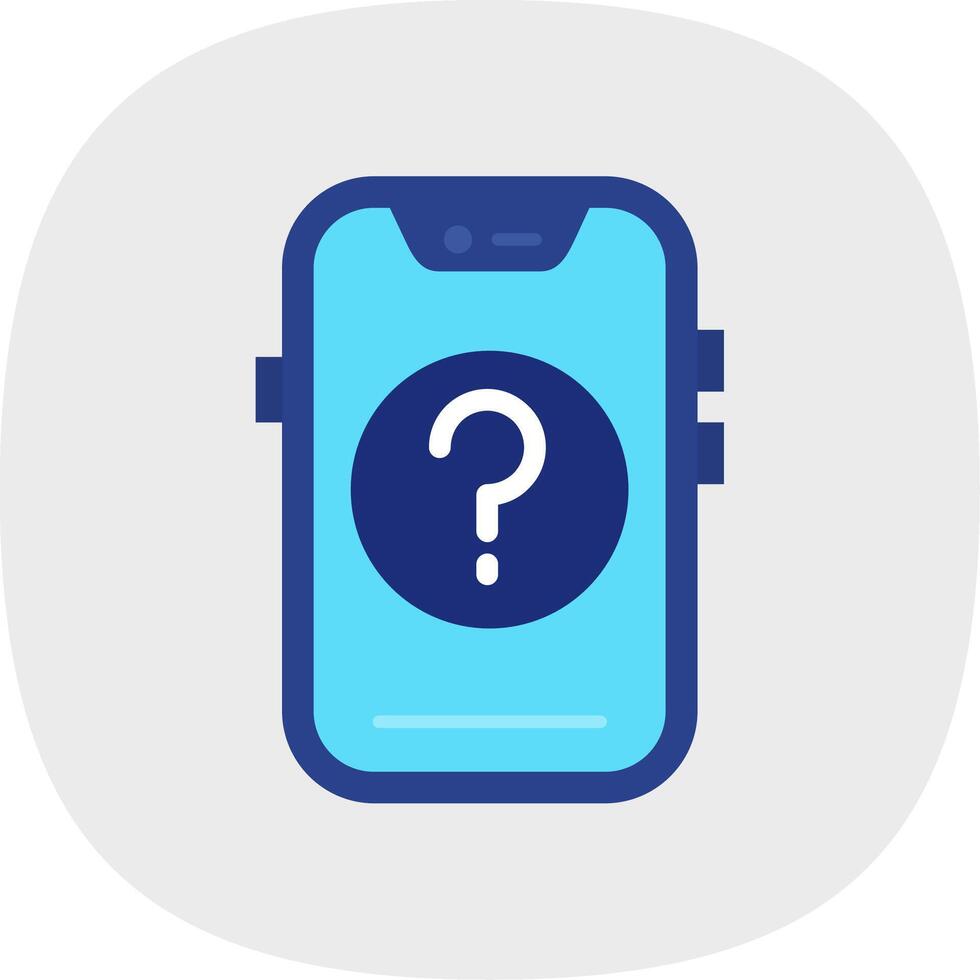 Question Flat Curve Icon vector