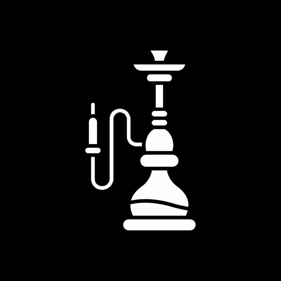 hookah Glyph Inverted Icon vector