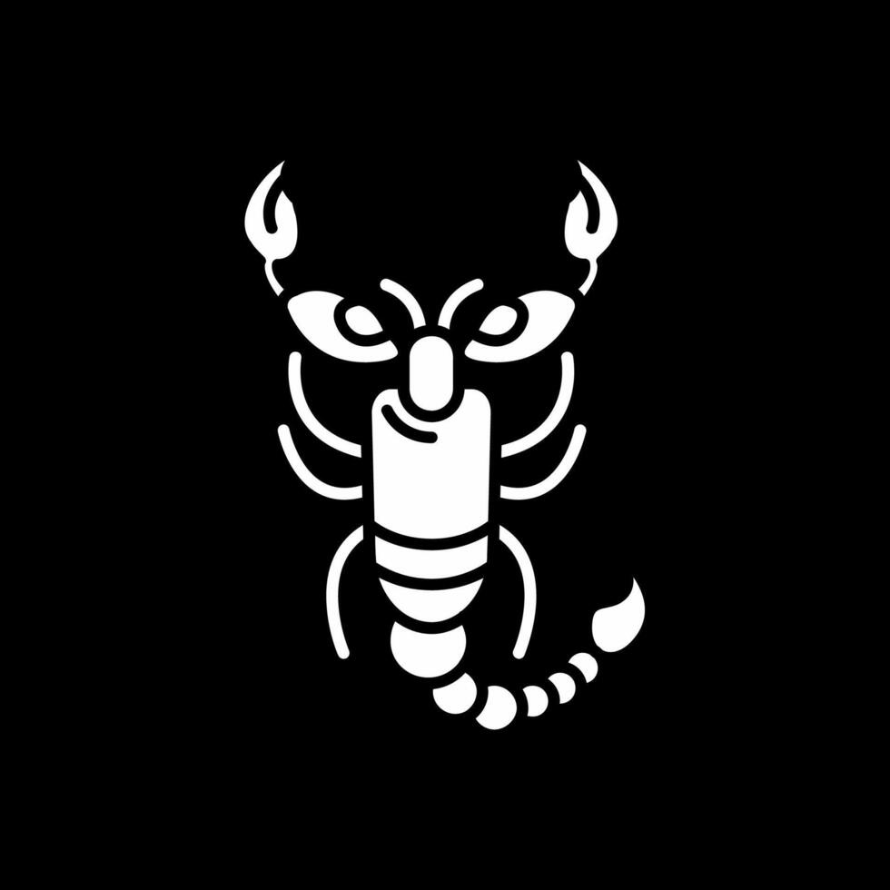 Scorpion Glyph Inverted Icon vector