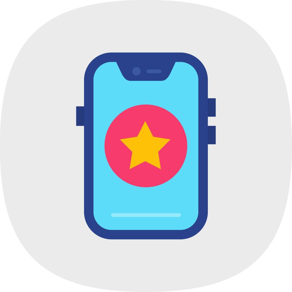 Star Flat Curve Icon vector