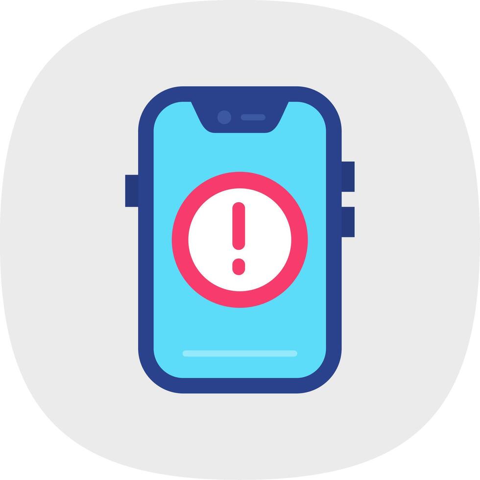 Error Flat Curve Icon vector