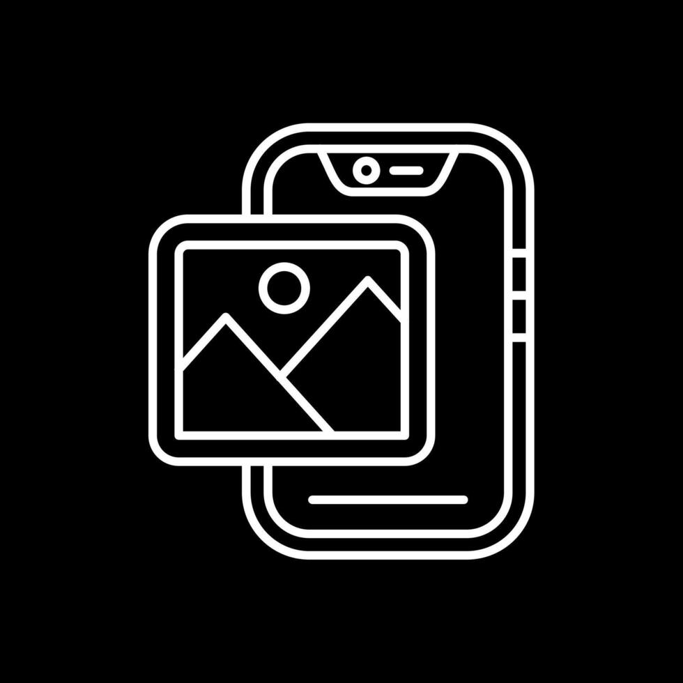 Photos Line Inverted Icon vector