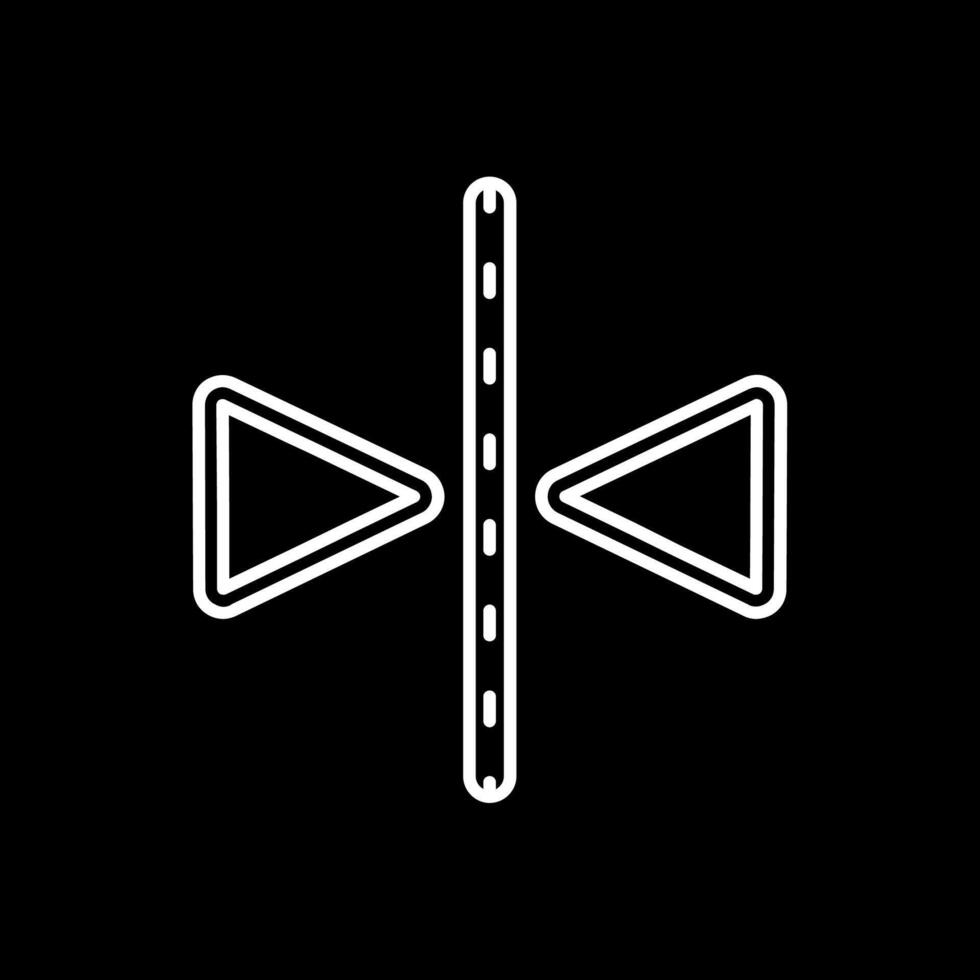 Flip Line Inverted Icon vector