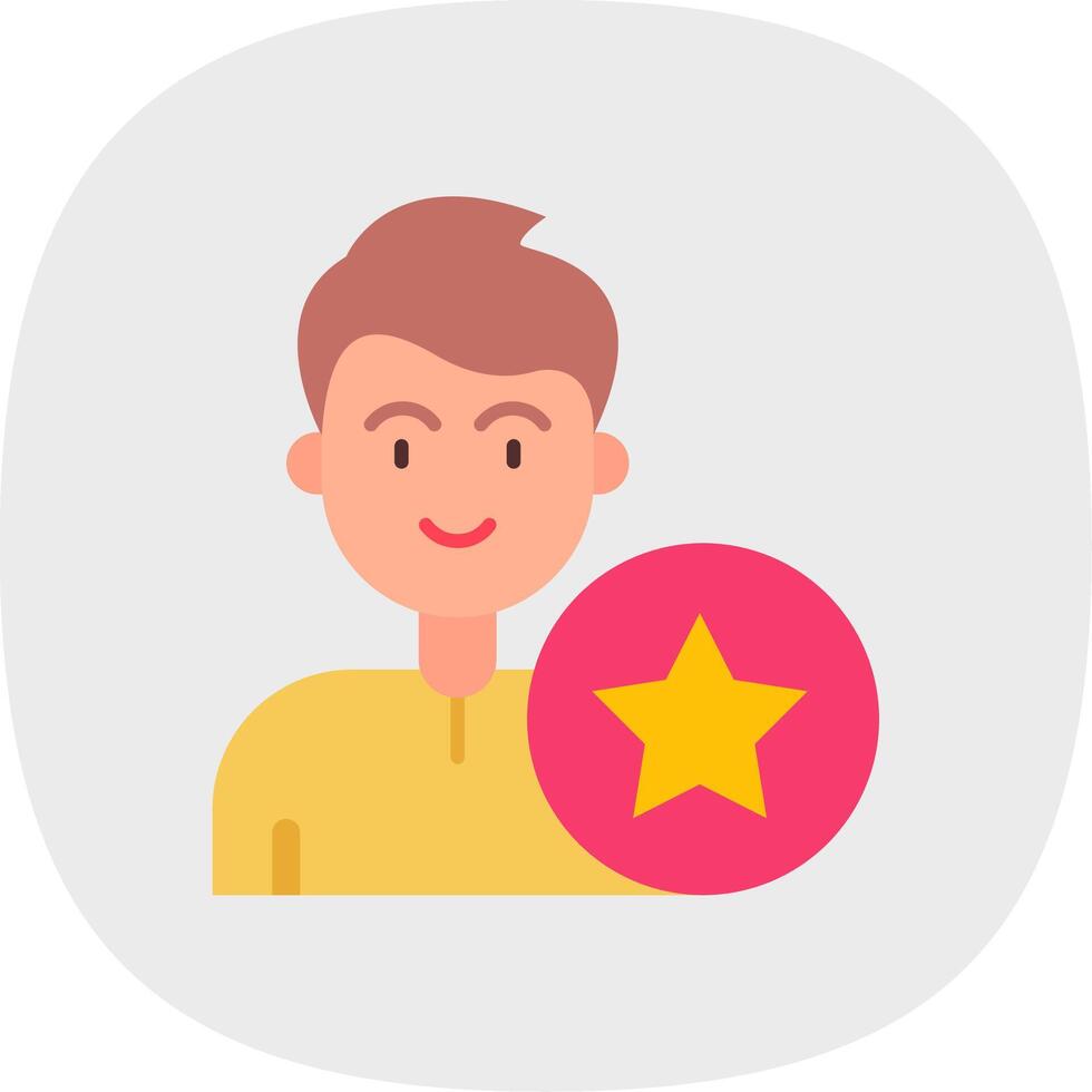 Star Flat Curve Icon vector