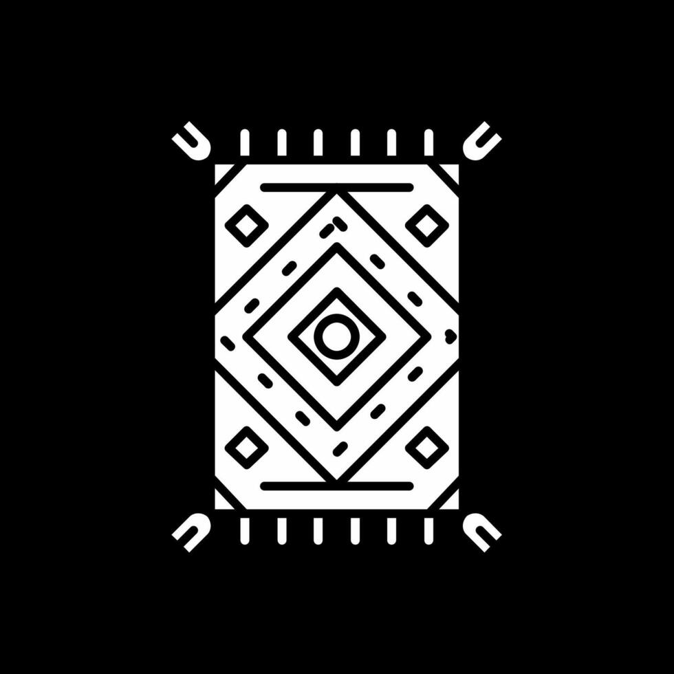 Rug Glyph Inverted Icon vector