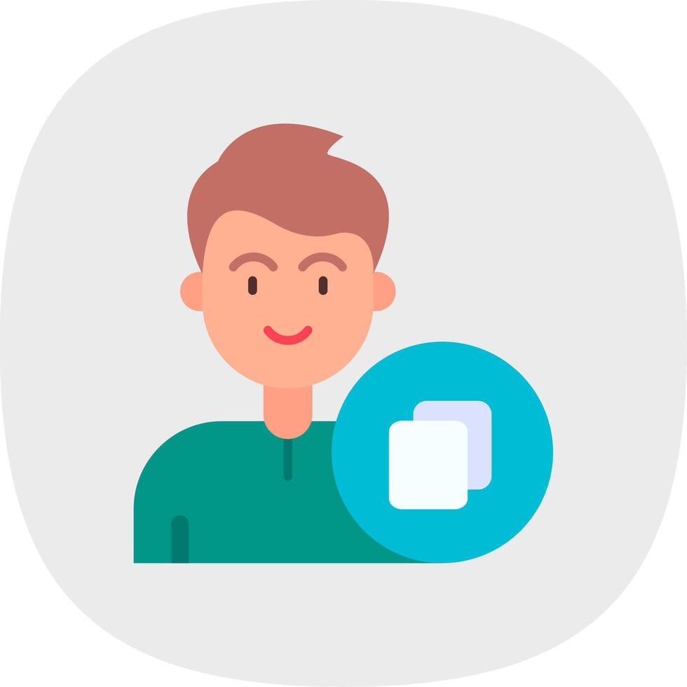 Copy Flat Curve Icon vector
