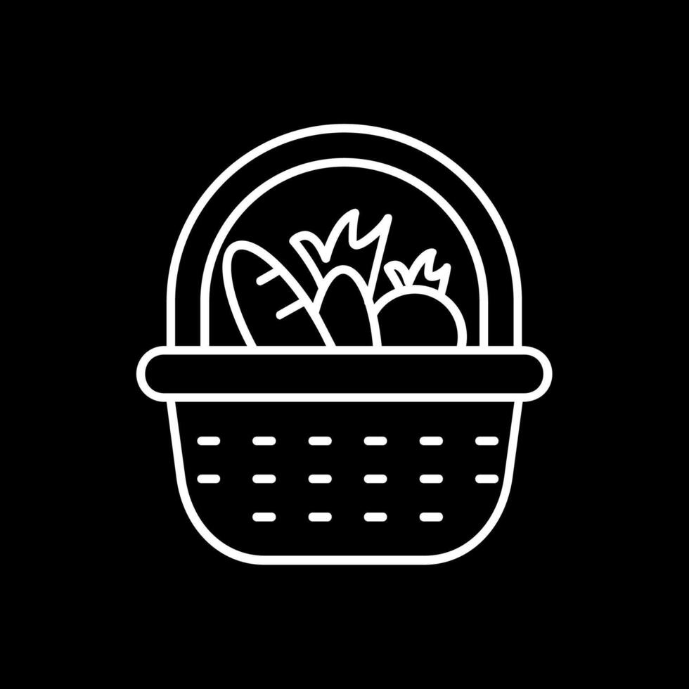 Basket Line Inverted Icon vector