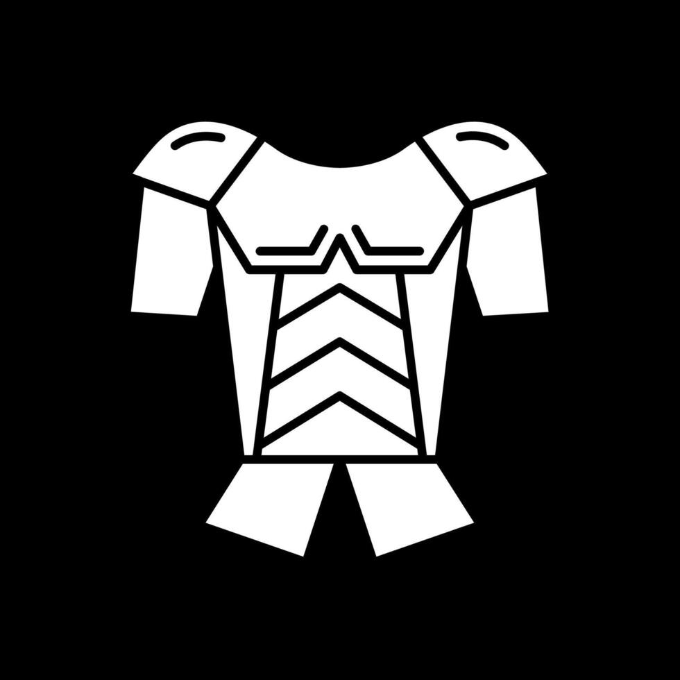 Armor Glyph Inverted Icon vector