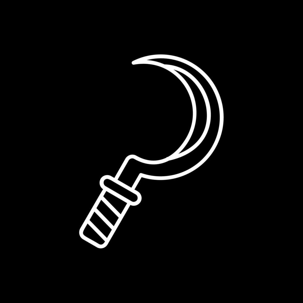 Sickle Line Inverted Icon vector