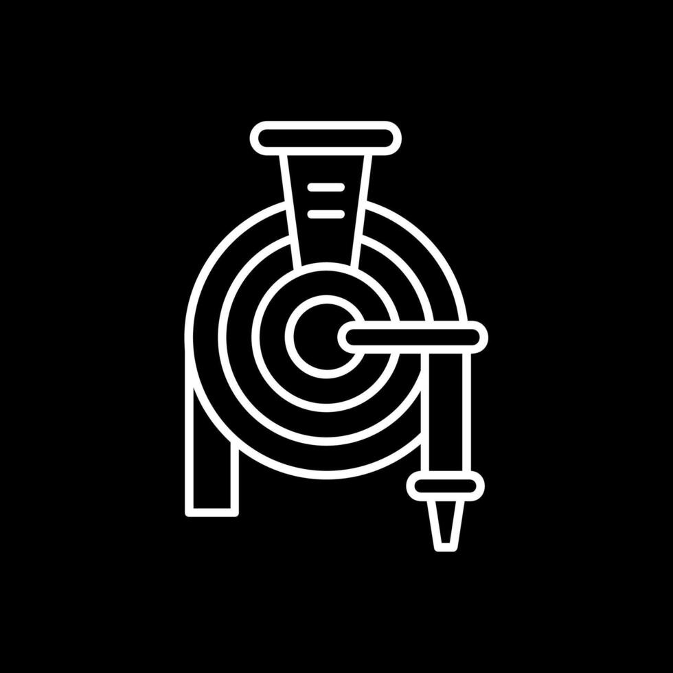 Hose Line Inverted Icon vector
